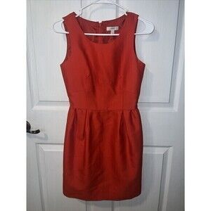 J.Crew Sleeveless Orange Mini Dress Silk‎ & Wool Size 00 retail $69.50